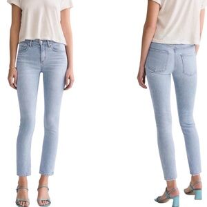 Agolde Toni Straight Cropped Leg Light Wash Jeans - 30
